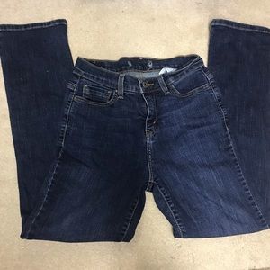 Levi’s High Rise Straight Leg Dark Wash Jeans